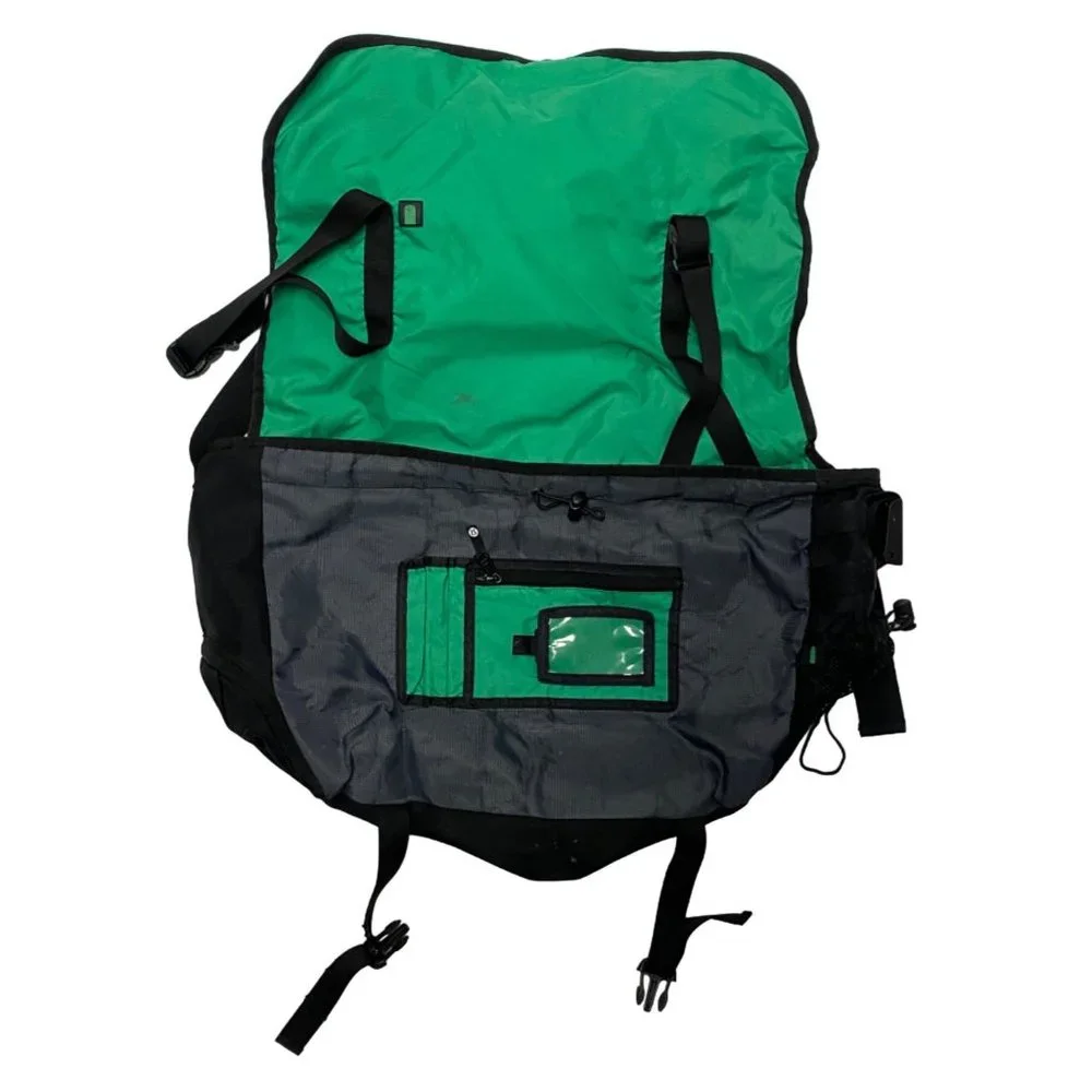 Lululemon Crossbody Messenger Bag Gray Green Black 19